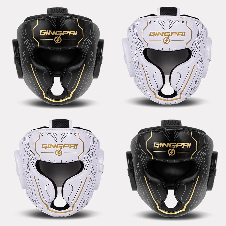 Boxing Headgear for Men Women Muay Thai MMA KickBoxing Safety Head Guard Sparring Closed Type Head gear with Full Face Coverage