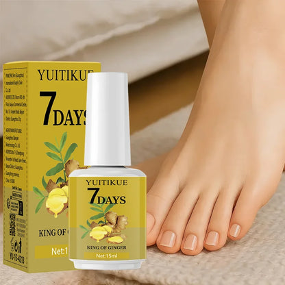 YUITIKUE 7-Day Ginger Nail Care 15ml - Hardens, Smooths & Protects Nails, Max Strength Cuticle Care for Beautiful Nails