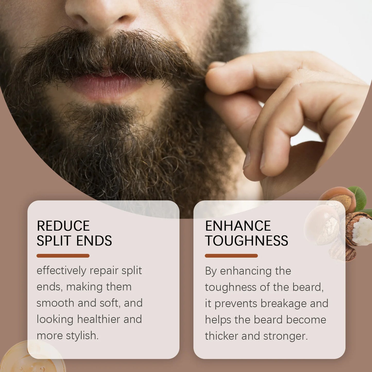 Beard Balm For Men 60g Conditioning Softener With Jojoba Oil and Vitamin E Tames Frizz Promotes Healthy Growth Mustache Grooming