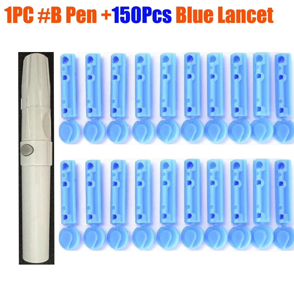 Lancet Pen Adjustable Depth Blood Sampling Glucose Test Pen for Diabetics Blood Collect Lancing Device