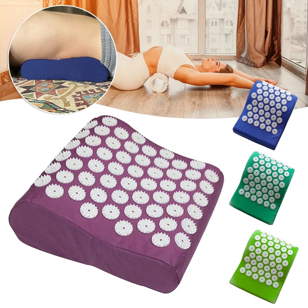 Home Acupressure Pillow Soft Comfort Neck Pain Back Pain DeeRelaxation Spiked Stress Relief   Massage Pillow for family Office