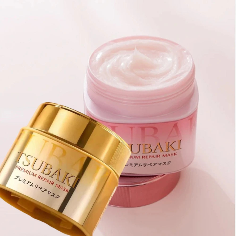 Japan TSUBAKI 0 Seconds Premium Hair Mask - High Penetration Essence - Frizz Control Damage Repair Salon-Grade Hair Care