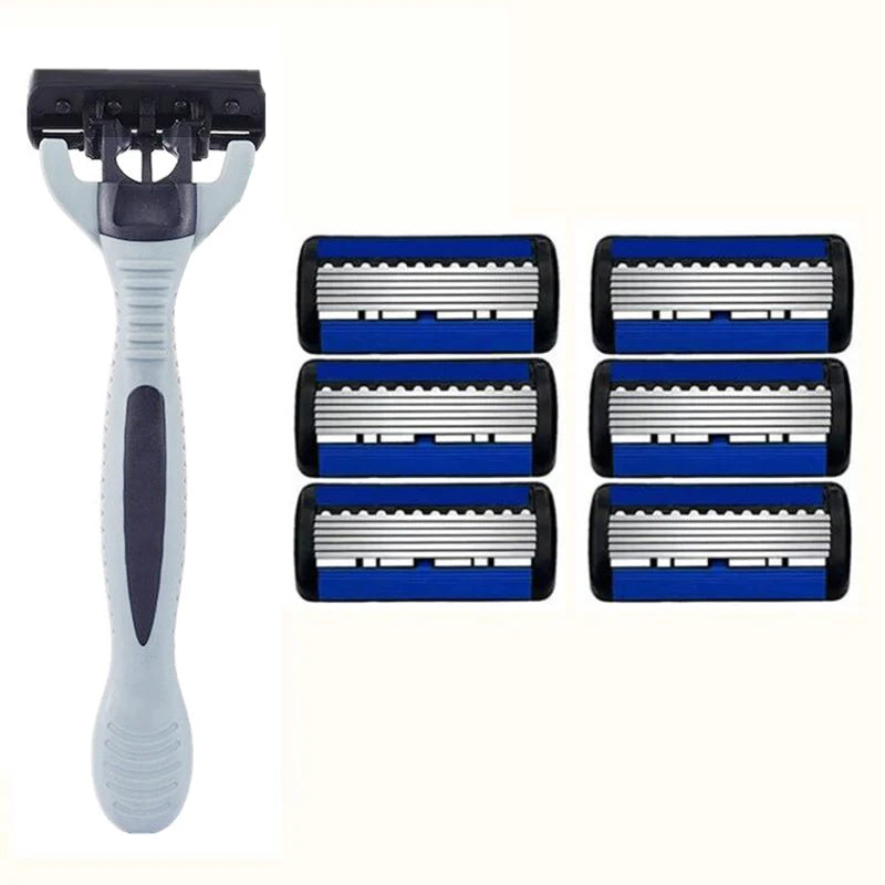 Razor Classic 6 Layer Safety Razor for Mens Shaving&Womens Hair Removal Shaving Blades Manual Shaver