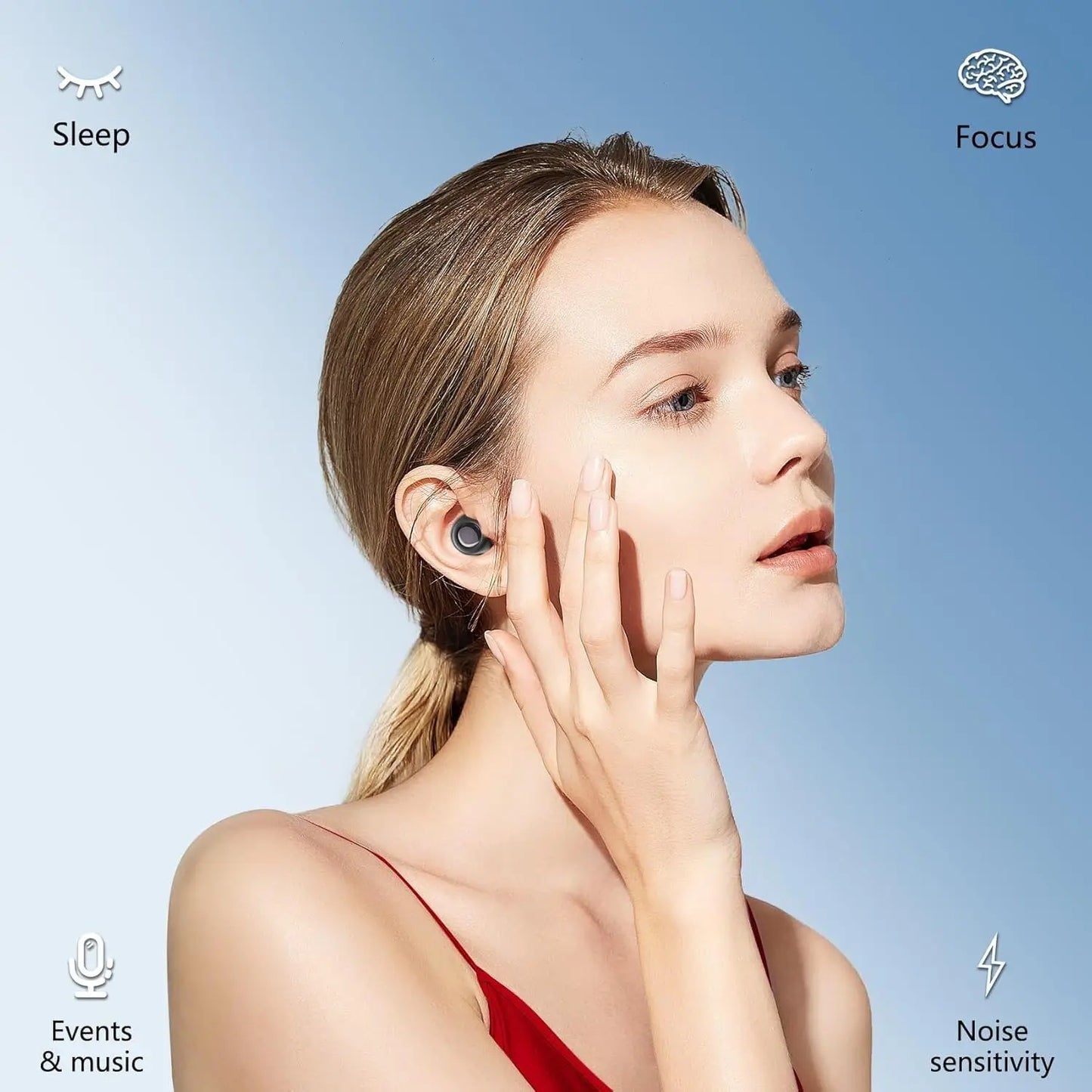 Eayburst Ear Plugs for Sleeping Noise Cancelling Silicone EarPlugs for Concerts Traveling Studying Focus Reusable Ear Protection