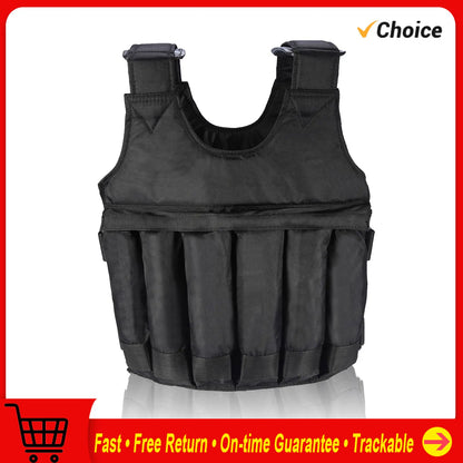 Exercise Training Fitness 50KG Maximum Loading Adjustable Workout Weight Weighted Vest Adjustable Weighted Vest Weighted Vest