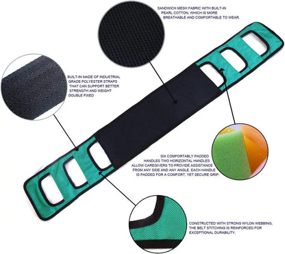 2026 Patient Transfer Belt Non-slip Lift Assist Strap Elderly Care Shift Belt Back Support Belt
