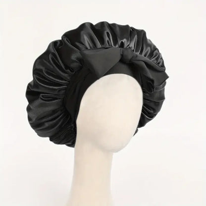 Silk Bonnet for Sleeping Women Satin Night Sleep Cap with Tie Band Scarf Wrap Hair Bonnet for Curly Hair Shower Caps  for Bath