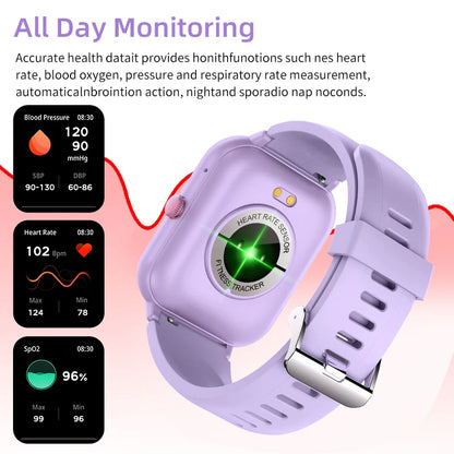 LIGE Sleep Monitoring Smart Watch 1.83” HD Screen Bluetooth Call Pedometer IP67 Waterproof 100+ Sports Modes Smartwatch Men Lady