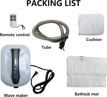 Electric Bathtub Bubble Massage Mattress Waterproof Bath Spa Air Bubble Massage Mat Full Body Bubbling Bath Thermal Massager