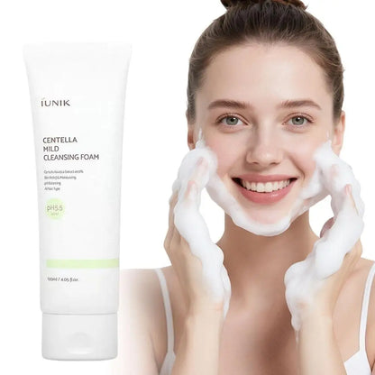 Vegan Centella Asiatica Calming Cleanser IUNIK Mild Cleansing Foam Propolis Vitamin Moisturizing Cleanser Korean Skin Care
