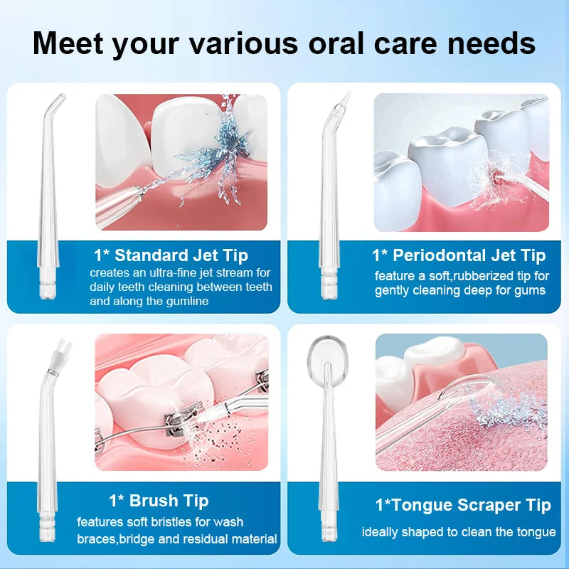 Oral Irrigator Dental Water Flosser for Teeth Portable Dental Water Irrigator Rechargeable Dental Water Jet for Teeth Cleaning