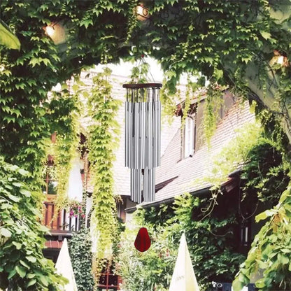 27 Tubes Handmade Wind Chimes Outdoor - Concert Pitch Tuned for Deep Soothing Sounds, Hummingbird Design Large Wind Bell for Gar