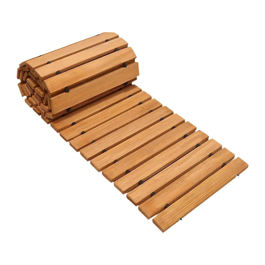 Wooden Outdoor Garden Pathway Non Slip Roll Out Boardwalk Rustic Patio Decor for Wedding Party Yard