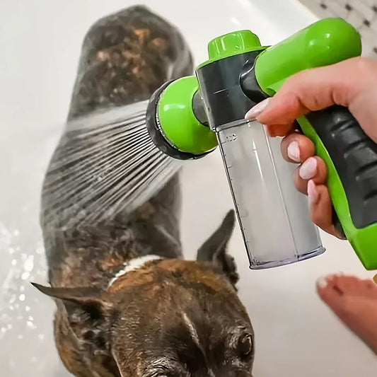 5pcs Pet Grooming Tool Set: Make Bathing Your Dog or Cat Easier with Hose Spray Nozzle, Foamer, Soap Dispenser & More!