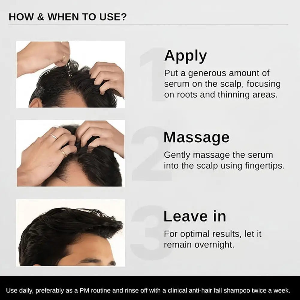 30ml Advanced Hair Care Serum With Multi-Peptides For Enhanced Hair Density And Scalp For All Hair Types