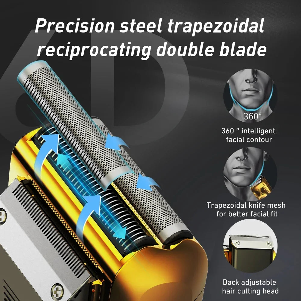 Electric Razor Electric Shaver Rechargeable Shaving Machine for Men Shaver Beard Razor Wet-Dry Use Beard Trimmer Shaving Machine