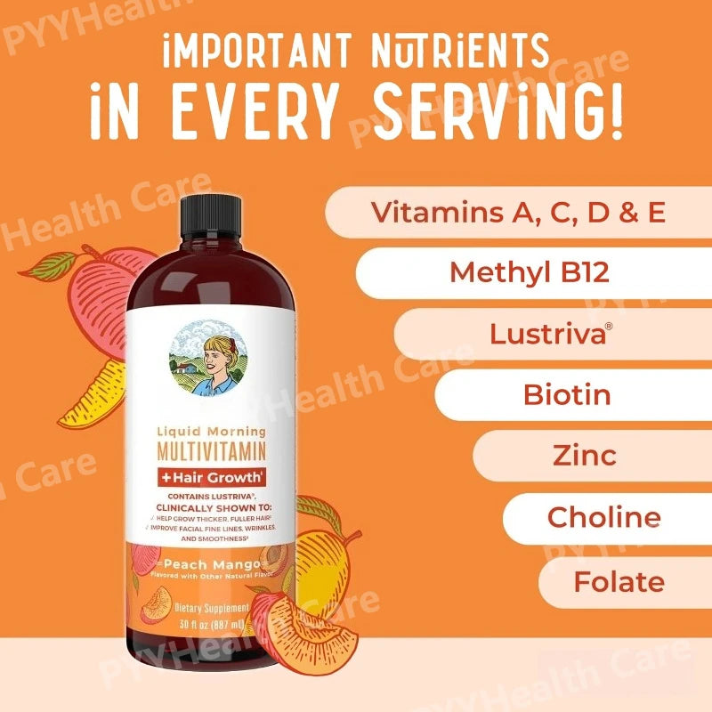 Liquid Multivitamin with Biotin and Vitamin B Complex Supports Healthy Hair & Skin Formula Daily Beauty Nutrition