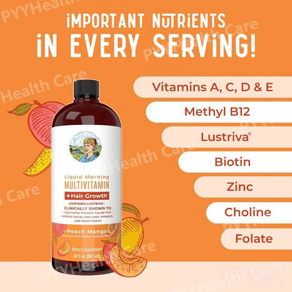 Liquid Multivitamin with Biotin and Vitamin B Complex Supports Healthy Hair & Skin Formula Daily Beauty Nutrition