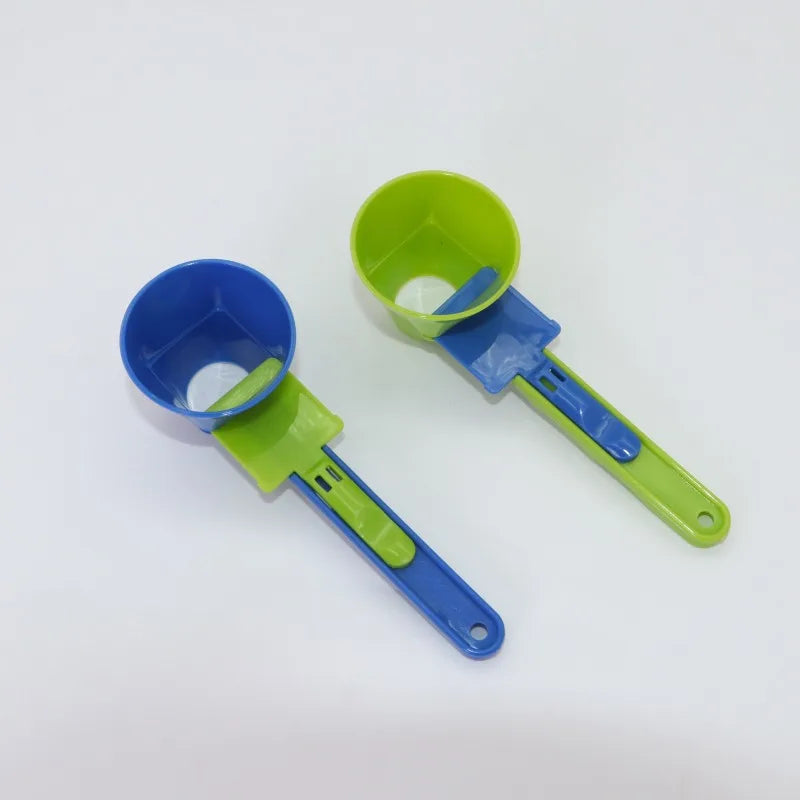 2PCS Creative Protein Powder Scoop with Adjustable Sliding Design Leak-proof Plastic Measuring Spoon for Coffee Kitchen Tools