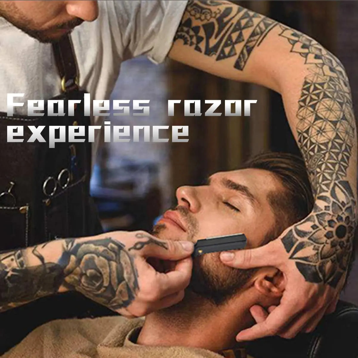 Barber Manual Razor Straight Edge Haircut Beard Eyebrow Shaver Men Depilation Razor Hairdresser Trimming Blades Replaceable