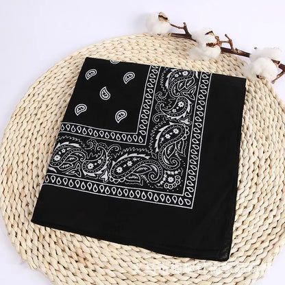 New Fashion Hip Hop Bandana Square Scarf Black Red Headband Printed for Boys/Girls Hair Accessories Hair Scarf