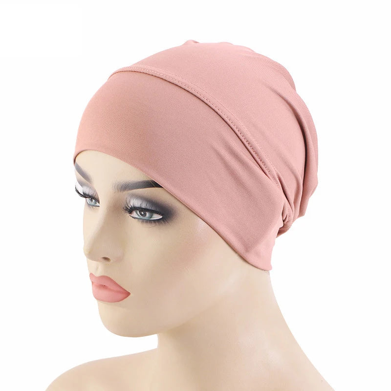 Muslim Women Underscarf Inner Hat Hijab Beanies Bonnet Hair Loss Chemo Cap Stretch Headscarf Headwear Head Wraps Turbante Mujer