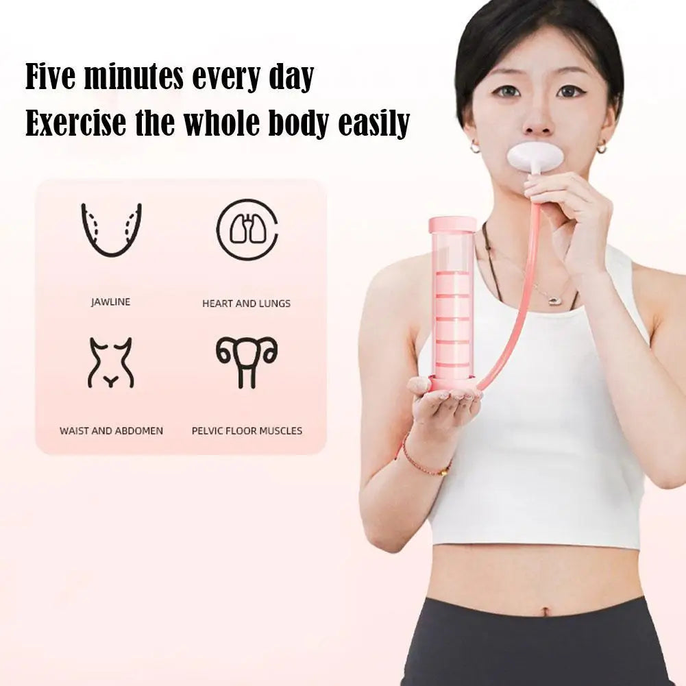 Muscle Lung Trainer Home Gym Workout Exerciser For Beginners Men Women Adults Breathing Training Device Workout