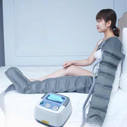 8 Airbag Pressotherapy Air Compression Leg Foot Massager Vibration Infrared Therapy Arm Waist Pneumatic Air Wave Pressure Machin