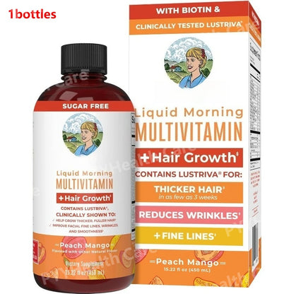Liquid Multivitamin with Biotin and Vitamin B Complex Supports Healthy Hair & Skin Formula Daily Beauty Nutrition