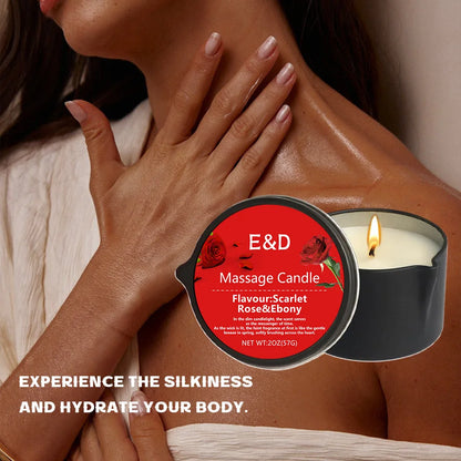 Massage Oil Candle,for Stress Relief and Skin Moisturizing,scented candles aromatherapy SM Product Spa Essentials,luxury candles