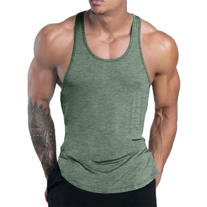New Fitness Vest Summer Fitness Training Inner Shorts Running Vest Basketball Quick-drying Elastic Loose Sports Vest Men's Top