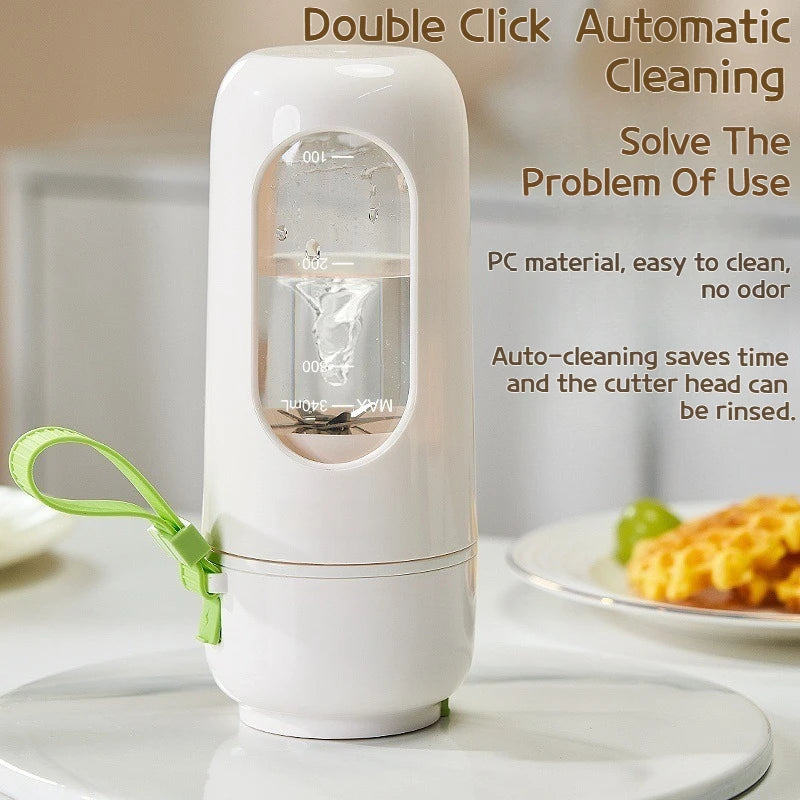 Wireless Charging Electric Juicer Cup for Smoothies, Shaved Ice, and Juices - 12-Blade Stainless Steel Portable Blender
