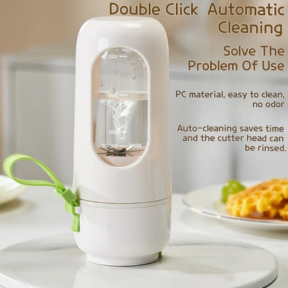 Wireless Charging Electric Juicer Cup for Smoothies, Shaved Ice, and Juices - 12-Blade Stainless Steel Portable Blender