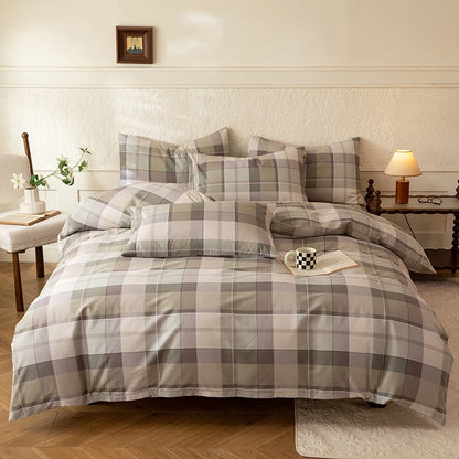 New 3pcs 100% Cotton Bedding Set High Quality Includes One Duvet Cover and Two Pillowcases Soft Skin-friendly and Breathable