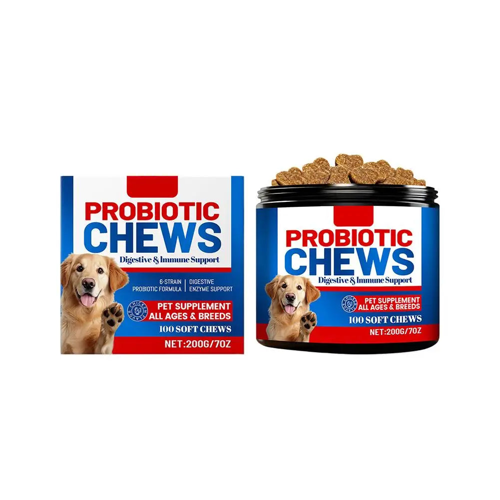 Dog Probiotic Soft Particles Cleaning Products 6 Strains Probiotic Digestive Enzymes Pet Care Supplies For All Ages And Variety