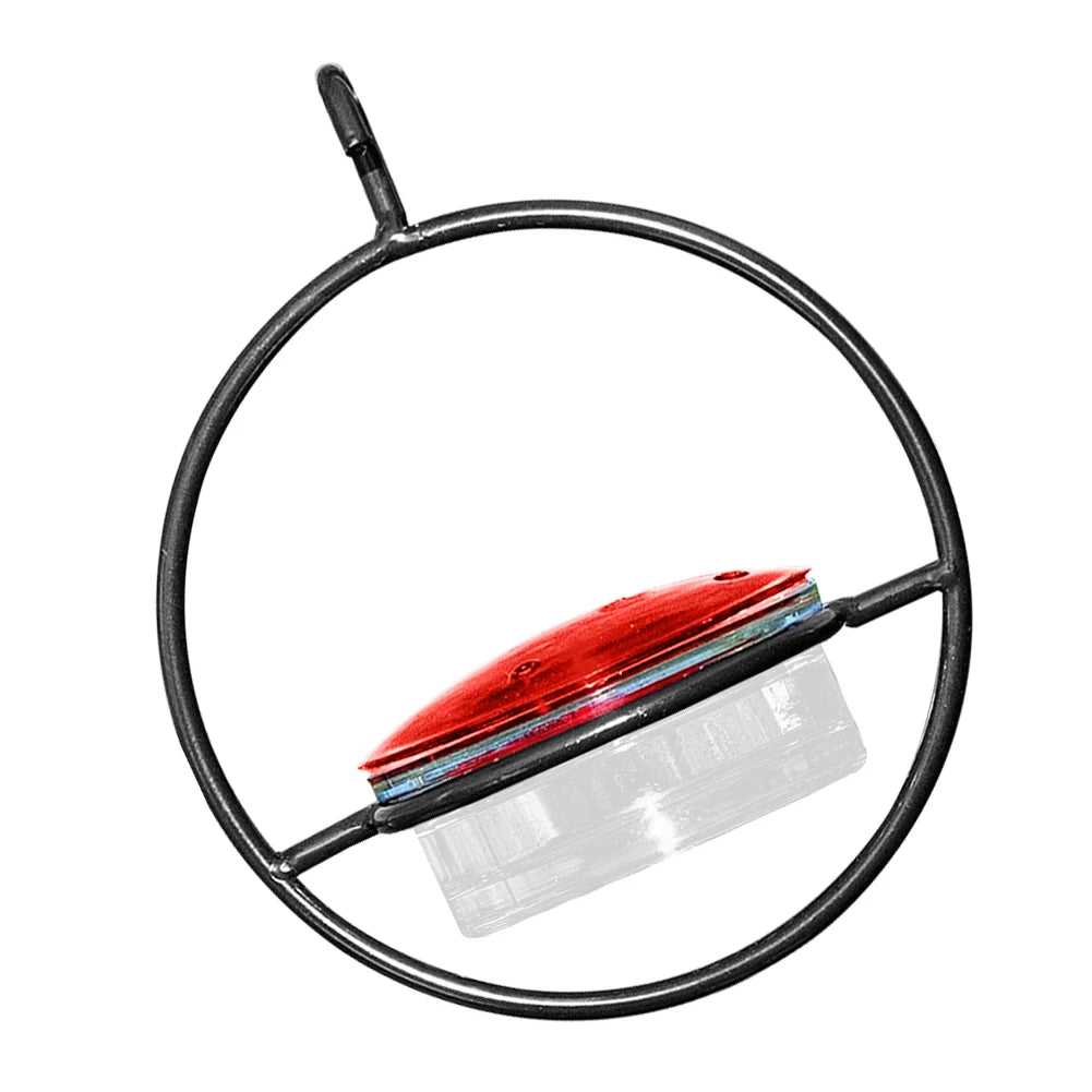 Circular Hanging Hummingbird Feeder Attract Birds Bird Feeder with Red Plastic Bowl for Outside Garden Backyard Patio Deck