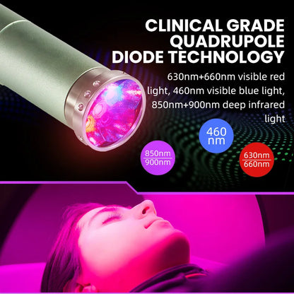 Cold Sore Treatment Device Infrared&Red Light Therapy Lamp for Canker Sore Lips Nose Ear Hands Joint Knee Feet Body Pain Relief