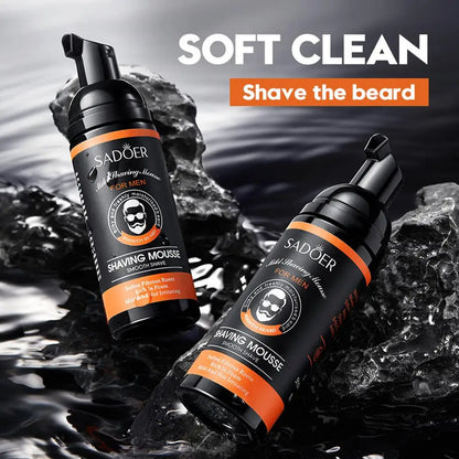 SADOER Men's Shaving Mousse Soft Beard Shaving Foam For Refreshing Man Moisturizing Soften Fibrous Roots Not Irritating