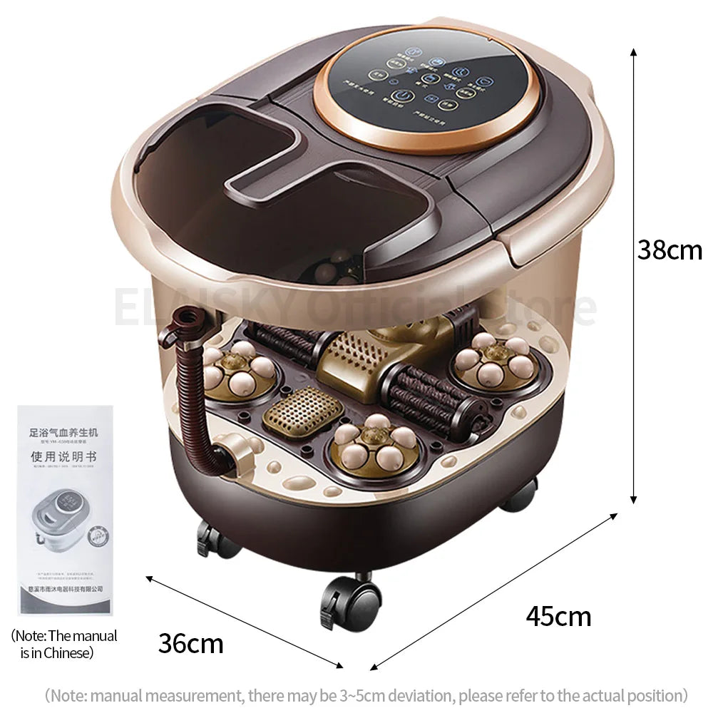 Foot Bath Artifact Footbath Household Electric Massage Heating Foot Bath Barrel with Automatic Foot Tub Foot Bath Massager