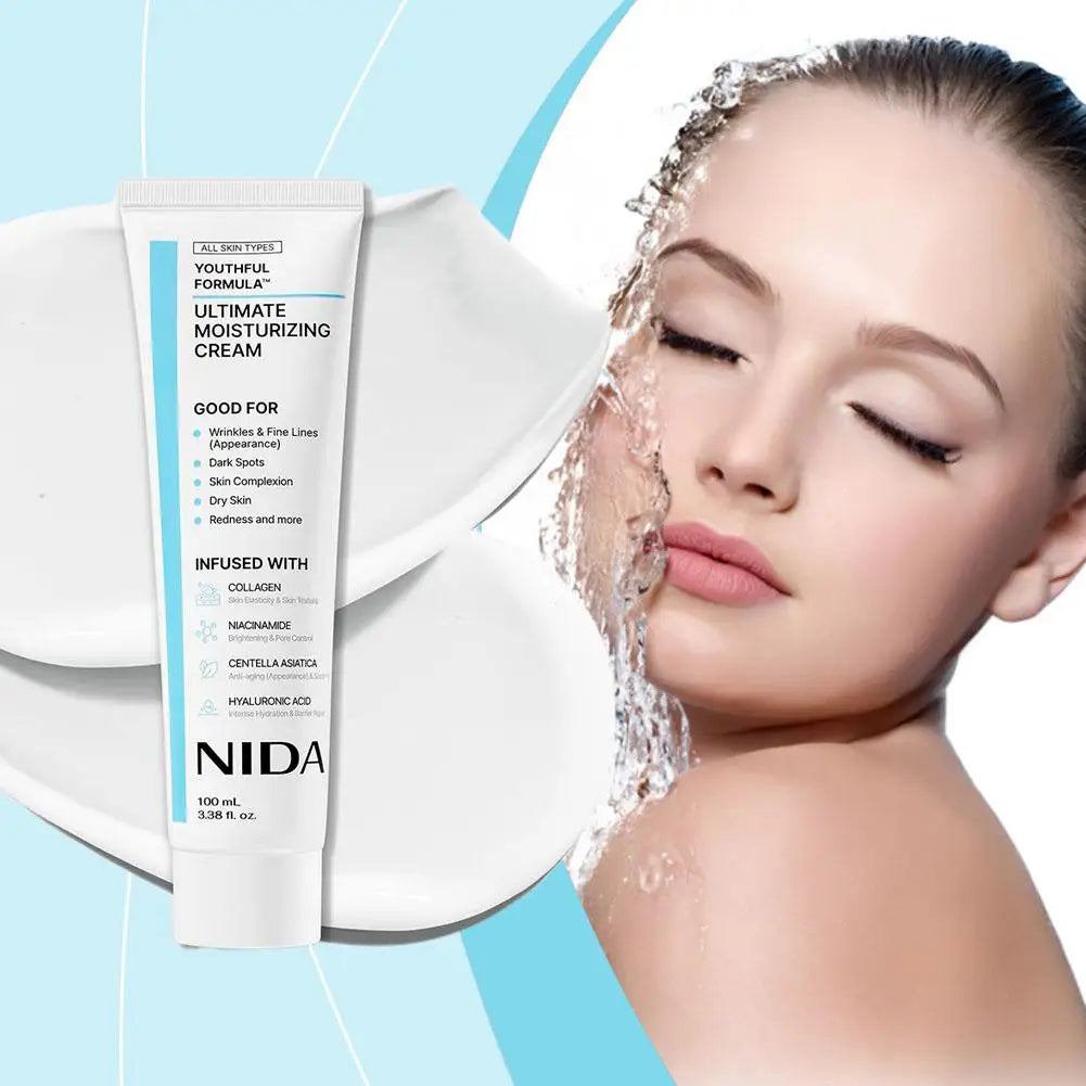 NIDA Daily Moisturizing Cream Ultimate Anti-Aging Whitening Repair Redness Essence Repairing Calming Pore Moisturizer Skin Care