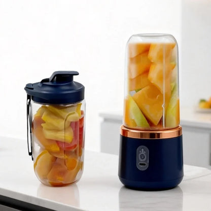 Household Fruit Mixer 400ML Electric Juicer Portable Food Milkshake Mixer Machine Multifunction 6 Blades Juicer Machine Blender