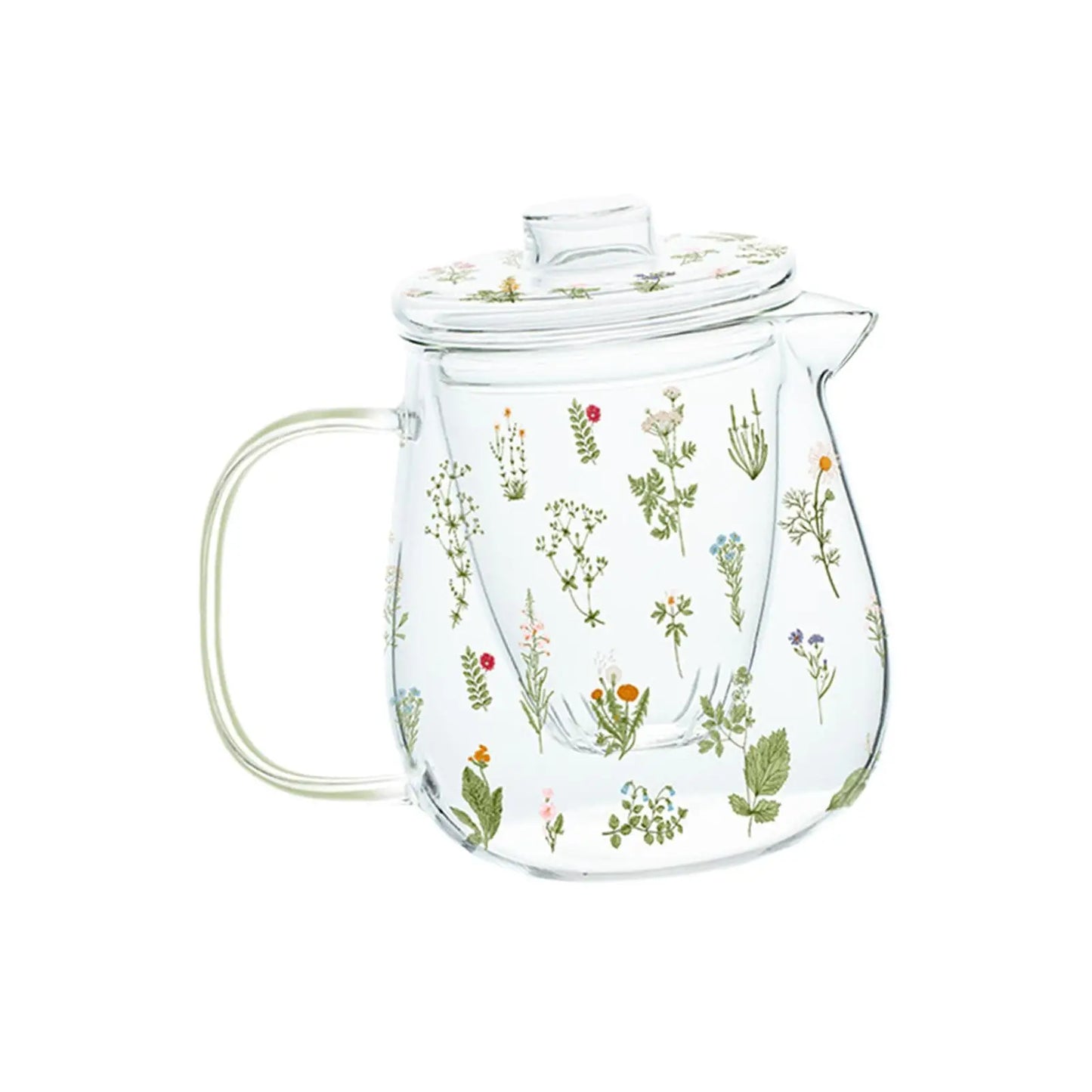 Tea Blooming Teapot Transparent with Tea Strainer Tea Kettle Loose Leaf Teapot for Home Birthday Party Anniversary Gift