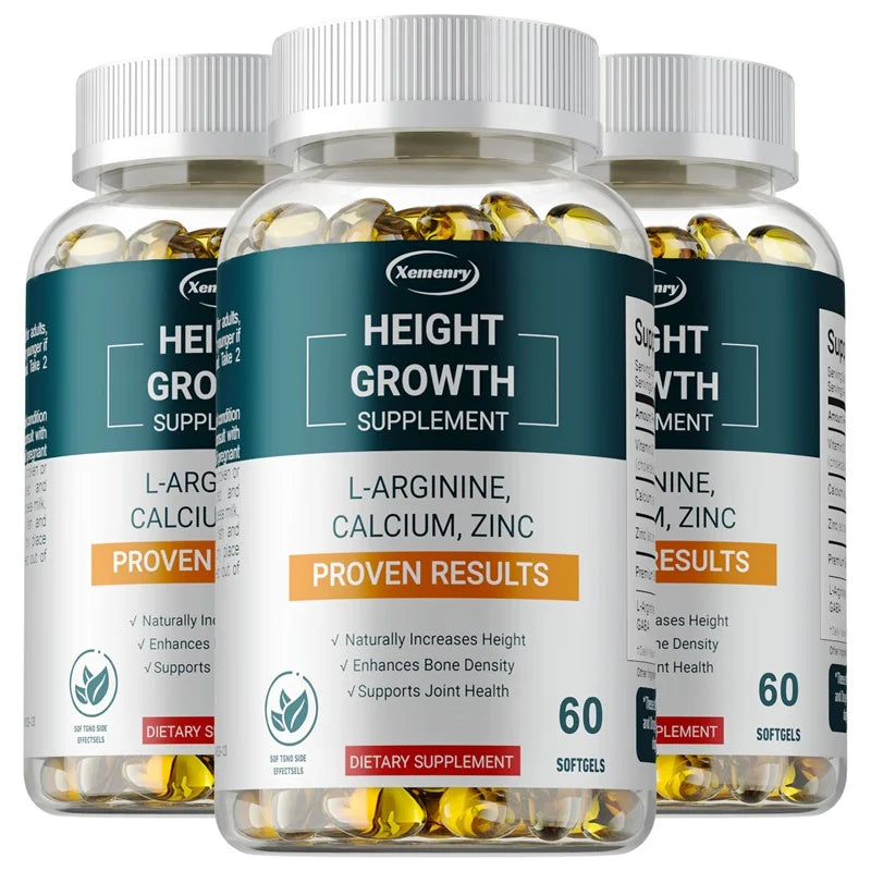 Height Growth Supplements - Strengthens Bones, Promotes Height Growth in Adults and Children, and Enhances Immunity