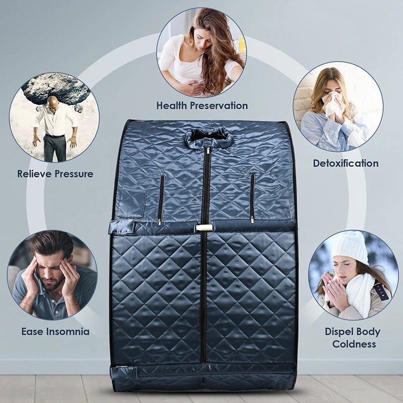 1000W Foldable Steam Generator Household Fumigation Sauna Box Portable Whole Body Spa Machine for Home Bathing And Hydrotherapy