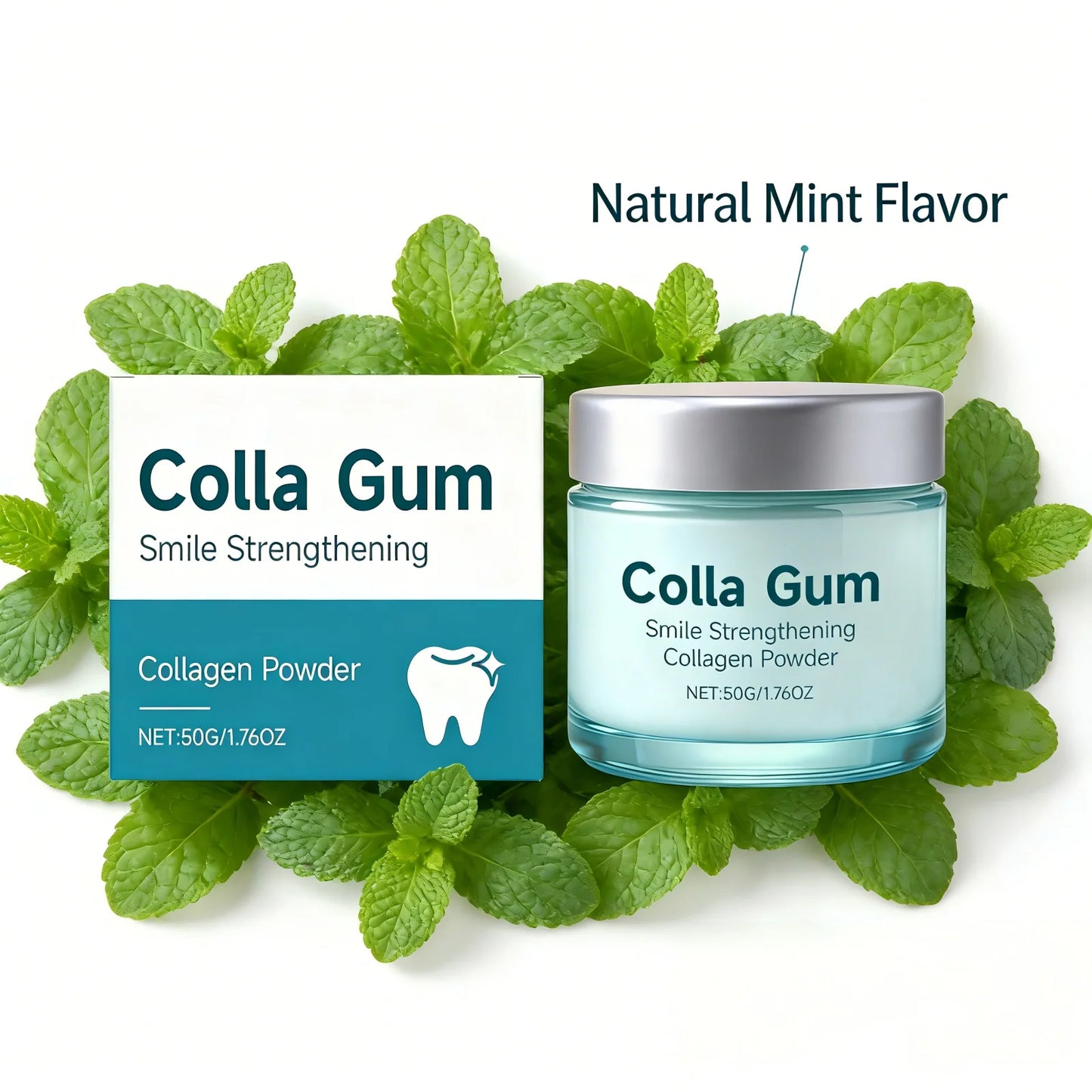 Tooth Powder for Brushing Teeth Whitening Products Plaque Remover Gum Protection Collagen Powder Hydroxyapatite Toothpaste 50g