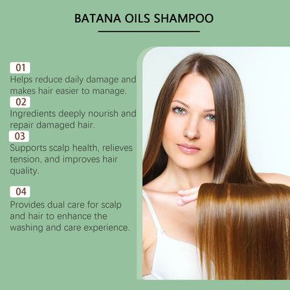 Batana Hair Care Shampoo - Hydrating Deep Nourishment for Soft, Strong Hair with Scalp Massage Treatment