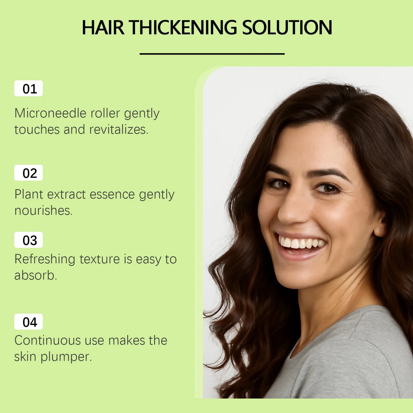 Hair Essential Care Serum Microneedle Roller Set Strengthen Roots Nourishing Scalp Hair Care Anti-Hair Loss Conditioner Essence