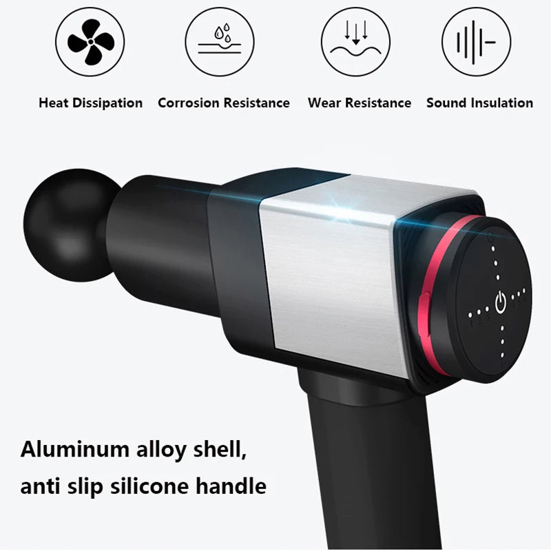 220W Professional Massage Gun 30KG Strong Force Powerful Deep Muscle Massager Brushless Motor For Training Home Gym