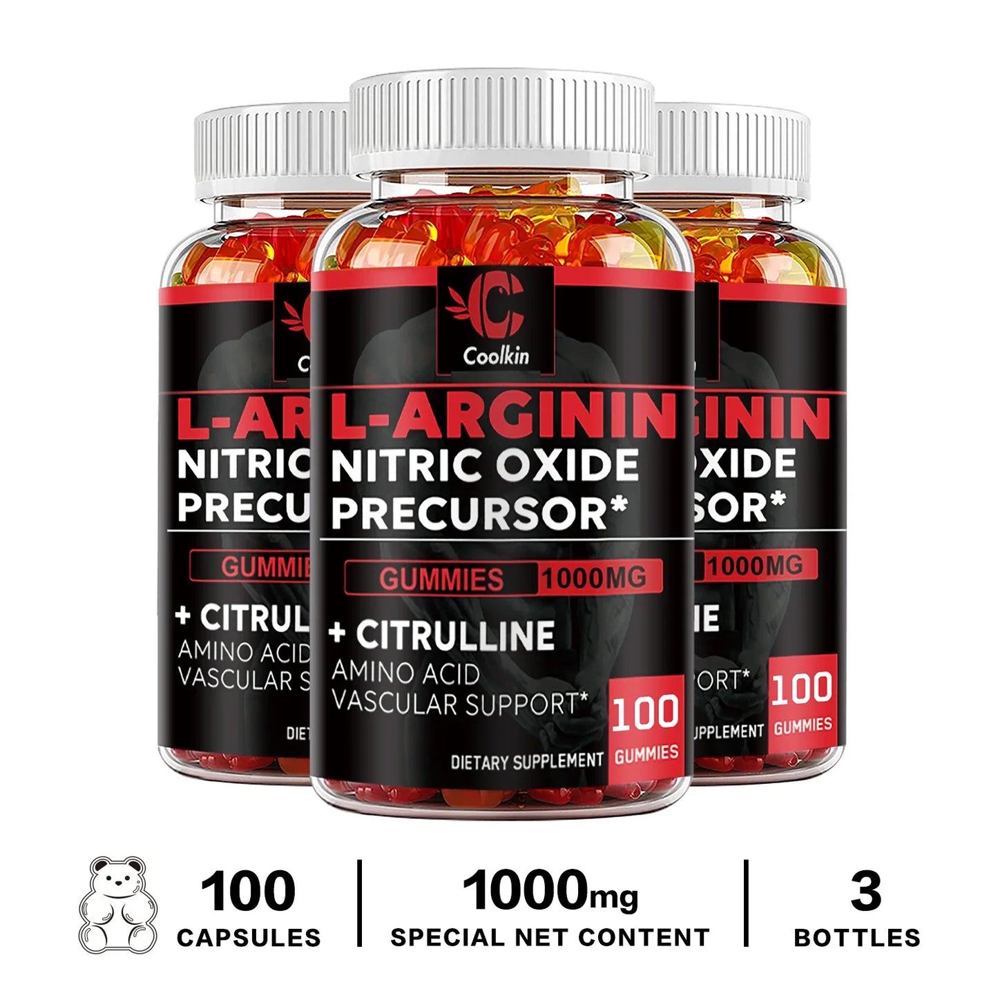 L-Arginine Supplement - Supports Vascular and Heart Health, Boosts Energy, Promotes Muscle Growth and Improves Endurance