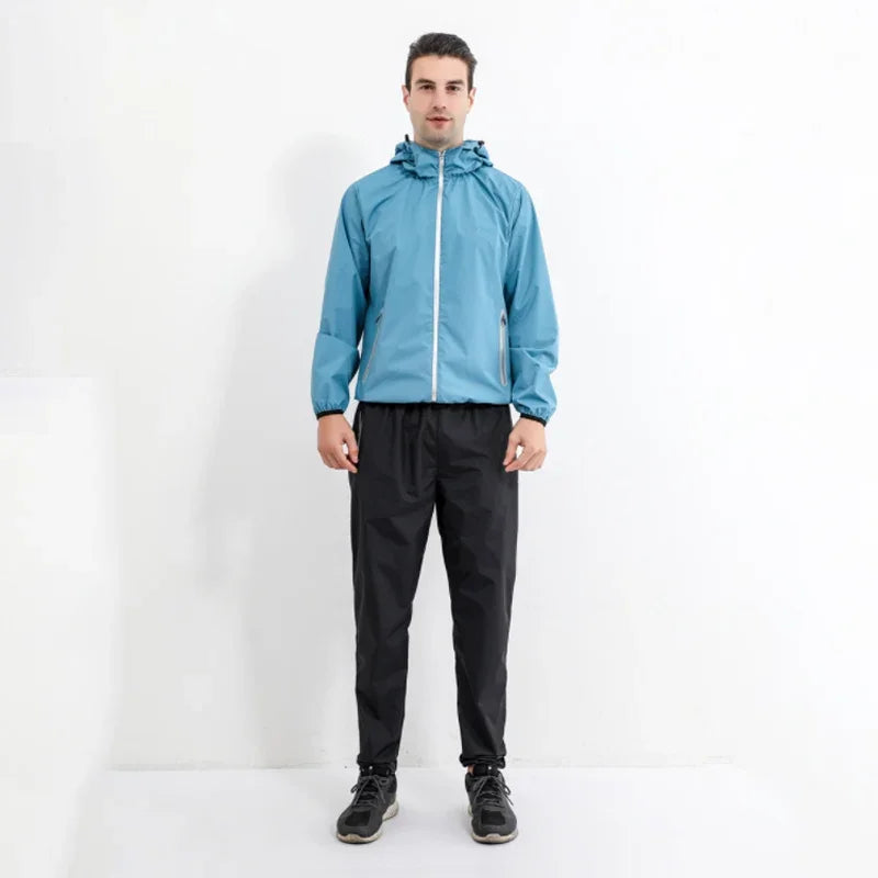 Profession Sauna Suit Men Boxing Training Waterproof Sportswear for Women Gym Clothing Full Body Sweating Suits for Weight Loss